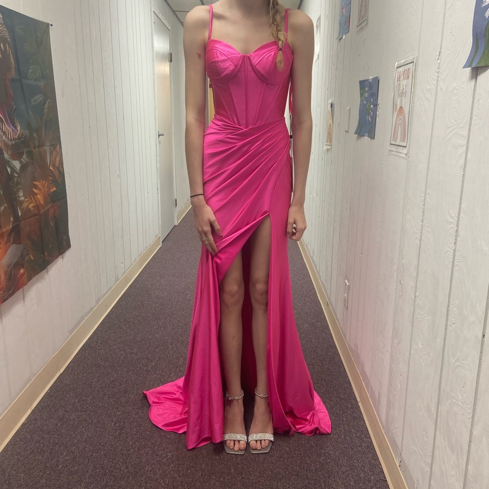 Elegant Pink Evening Gown